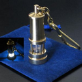 Brass Lantern Lamp LED Key Chain - Laser Engraved